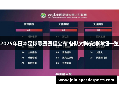 2025年日本足球联赛赛程公布 各队对阵安排详细一览 2025年日本足球联赛赛程公布 各队对阵安排详细一览