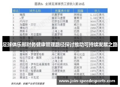 足球俱乐部财务健康管理路径探讨推动可持续发展之路 足球俱乐部财务健康管理路径探讨推动可持续发展之路