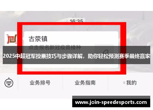 2025中超冠军投票技巧与步骤详解，助你轻松预测赛季最终赢家