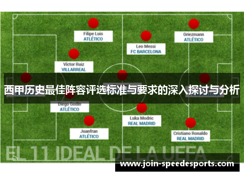 西甲历史最佳阵容评选标准与要求的深入探讨与分析 西甲历史最佳阵容评选标准与要求的深入探讨与分析