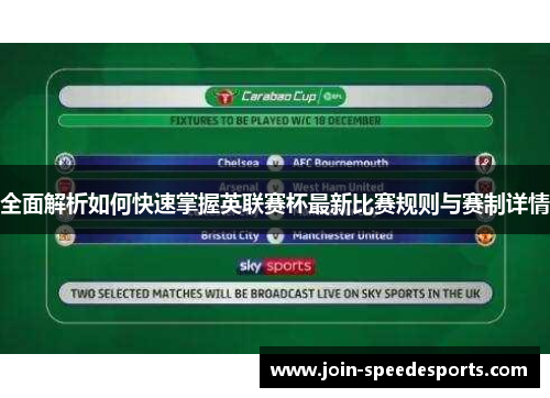 全面解析如何快速掌握英联赛杯最新比赛规则与赛制详情